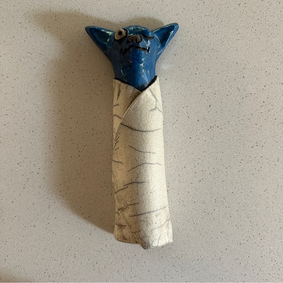 Source Unknown Other - Handmade “Enchihauhau” Blue Ceramic Wall Decor